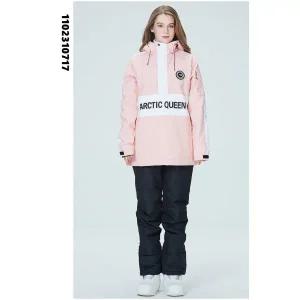 남자 여자 스키복 남성 여성 보드복 세트 솔리드 후드 방수 바람막이 커플 소녀 스노우보드 재킷 바지 스노