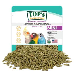 탑스오가닉 유기농 미니 펠렛 중소형 50g 앵무새 사료 먹이 모이 간식 