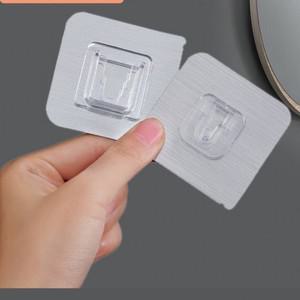 클립 1구 스티커 무타공 접착식 투명 버클형 벽걸이 매직후크 암수세트 부착 후크