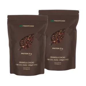 프레시코드 프로틴 그래놀라 카카오 330g 2개 시리얼 간식