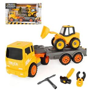 RR 포크레인 캐리어 트럭 2종세트 조립 완구 소꿉 역할 놀이
