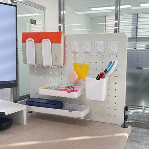 사무실 책상정리 철제 타공판 페그보드 파티션 클램프형 40x40