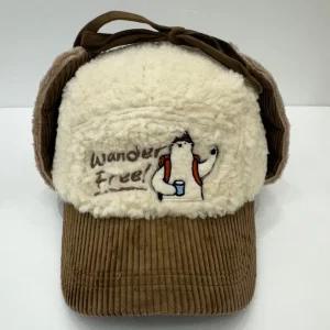 JP4GCU630 다크베이지 25년 뽀글이 배색 귀달이 캠프 캡 모자 A