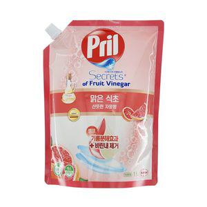 프릴 맑은식초 산뜻한 자몽향 주방세제 리필 1L