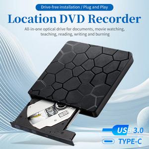 2in1 USB3.0 TypeC 슬림 외부 DVD VCD CD 라이터 광학 드라이브 버너 리더 플레이어 휴대용 노트북 PC