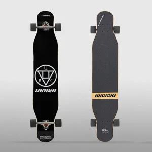 롱보드 46인치 올블랙 스케이트 입문 댄싱