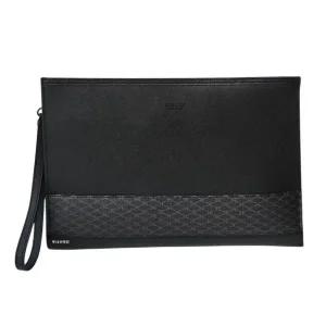 [롯데백화점]에스콰이아 24 신상 사피아노 패턴 가죽 콤비 슬림 정장 캐주얼 남성 클러치백 EODFHX300BK