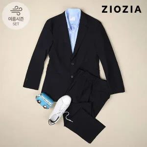 [지오지아]루즈핏 블랙 스트레치 캐주얼 셋업수트 (AAD2KG1603_AAD2PP1603_BK)