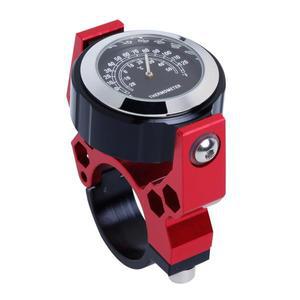 바이크 오토바이 핸들 바 마운트 시계 온도계 할리 크루저 커스텀 헬기 블루 레드 1 인치