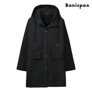 [보니스팍스]후드 야상 미디 루즈핏 자켓 (XP1JK010L0)