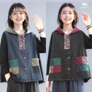 [비니브] 코시라 후드 데님베스트