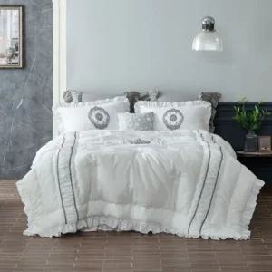 에어룸 베르사유 자수 프렌치 프릴 베딩풀세트(이불+패드+매트커버+베개커버)Q