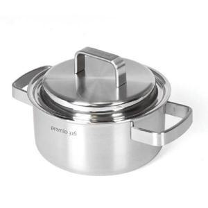 [키친아트] 프리미오 통5중 스텐316 양수냄비 20cm 인덕션 이유식 라면냄비