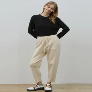 [보니스팍스][보니스팍스(Bonispax)] 허리스트링 니트 배기 팬츠 (택가격 99000원)