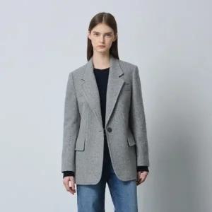 [롯데백화점]씨씨콜렉트 알파카 블렌드 싱글 헤링본 자켓 (C244MSF032)