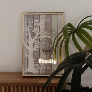 우드LED 트렌레터링 액자 무드등 (페밀리)