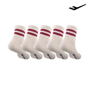 프로스펙스 남성용 중목 스포츠 파일 양말 5족 M19 오트밀