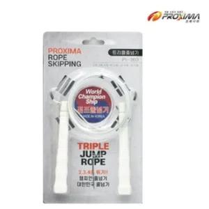 발목 와이어 하체운동 트리플 초고속 줄넘기 흰색 .