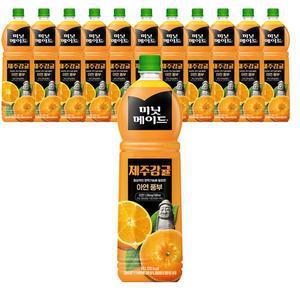 코카 미닛메이드 제주감귤 1.5L X 12개 PET 주스 음료수