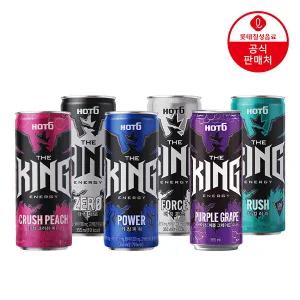 핫식스 더킹 6종 355ml 24캔 에너지 드링크 (파워/러쉬/포스/제로/크러쉬피치/