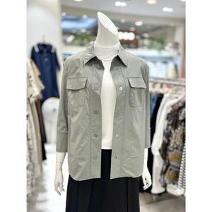 [트리아나]소고 세이브존01 7부 소매 카라넥 셔츠 형 재킷 TH2GA01 (S33305647)