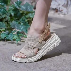 (폭신경량창) 말랑편해 니트 쿠션샌들(5cm)