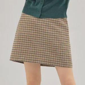 [미쏘] 체크 A라인 미니스커트 (MIWWHAC1QG-T)