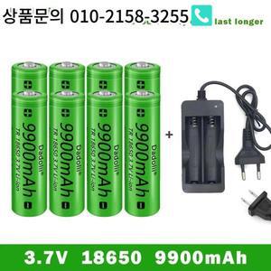 18650 충전식 배터리 3.7V 9800mAh 용량 리튬 이온 손전등 토치 및