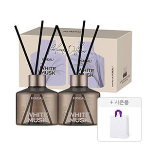 쿤달 시그니처 퍼퓸 디퓨저 세트 화이트머스크(본품 200ml, 2개+섬유스틱, 10P)+증정(고급 쇼핑백, 1개)