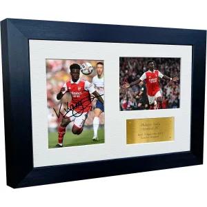 202223 부카요 사카 아스널 트리플 사인 12x8 A4 사진 액자 축구 포스터 선물 G 1822670