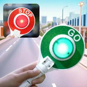 캐스B 교통신호봉 양면 신호등 경광봉 역할놀이 라이트 교통학습 지휘봉 경찰 직업체험 유아