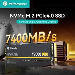 Yottamaster Y7000PRO M.2 SSD 4TB 하드 드라이브 디스크 NVMe Pcie4 게임 PC 용 내부 솔리드 스테이트
