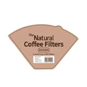 내추럴 커피 필터 4인 100p/커피필터/여과지/드리퍼/종이필터/거름종이/커피종이/핸드드립/홈까페/원두필터