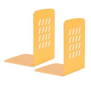 북엔드 L형(대) 2개입 철재 책고정대 노랑 단품/책진열대/책꽂이/북지지대/도서관/학교/책상/회사/사무실