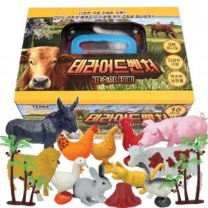테라 어드벤처 피규어 보관함 세트 가축의 세계 oz-3306 돼지 말 소 닭 강아지 모형 학습 교구 교재/동물