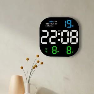 6633 LED 디지털 벽시계 시계/전자/인테리어/벽걸이/집들이/선물/무소음/어린이집/무선/개업선물/사무실