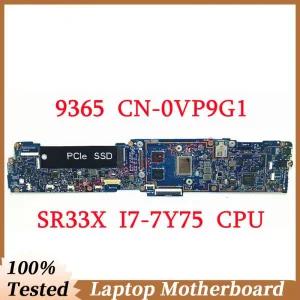 마더보드 메인보드 Dell XPS 13 9365 CN-0VP9G1 0VP9G1 VP9G1 SR33X I7-7Y75 CPU LA-D781P 노트북 100% 전