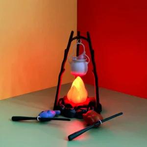 캐스B 캠핑 모닥불놀이 장난감 세트 리얼 사운드 불빛 모형 역할놀이 오감발달 어린이 유아