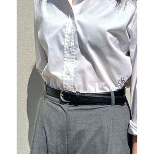 [NS홈쇼핑][헤지스ACC]HJBE5F407BK [길이조절가능] 블랙 실버버클 소가죽 여성 벨트..