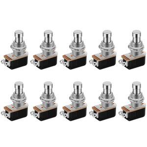 푸시 버튼 페달 터치 순간 열림 일반적으로 박스 소프트 10PCS 효과 SPST 스위치 기타