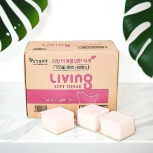 냅킨 에코냅킨 (100매입 60밴드 1세트) 테이블 넵킨 화장지 대용량 카페 매장 티슈