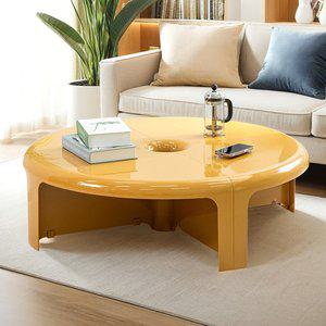 [공간미가구]모듈러 원형 테이블 4조각 인테리어 카페 디자인 거실 소파 좌식 티 좌탁 낮은 사이드