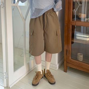 벨뷰 트레이닝 카고 밴딩 아노락 버뮤다팬츠 (4color)