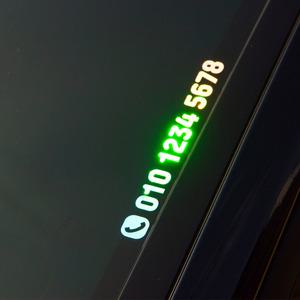 주차번호 홀로그램 스티커 자동차 오토바이 바이크 깔끔한 전화번호 데칼 시트지