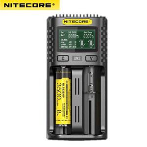 100 Nitecore UM4 UM2 USB QC 배터리 충전기 회로 리튬 이온 AA AAA 18650 21700 26650 글로벌 보험