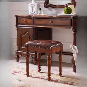 엔틱 화장대 의자 인테리어 카페 클래식 가죽 피아노체어