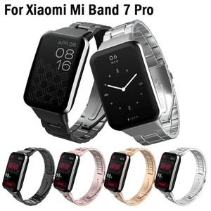 Xiaomi Band 7 Pro 스트랩 용 팔찌 MI 밴드 액세서리 금속 스테인레스 스틸