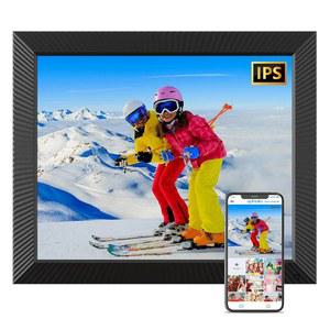 17인치 디지털 액자 대형 - 32GB 스마트 액자, FHD 터치스크린, 센서, 앱 이메일을 통한 사진 동영상 공유, 무제한 클라우드 스토리지, 홈 데코용 벽걸이형