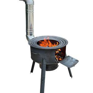옛날 난로 화덕 캠핑용 가마솥 바베큐 불멍 야외 아궁이 화로대