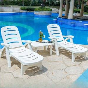 접이식썬베드 플라스틱 수영장 비치 루프탑 카페 디럭스 접이식 비치의자 폴딩 발패드 편안한